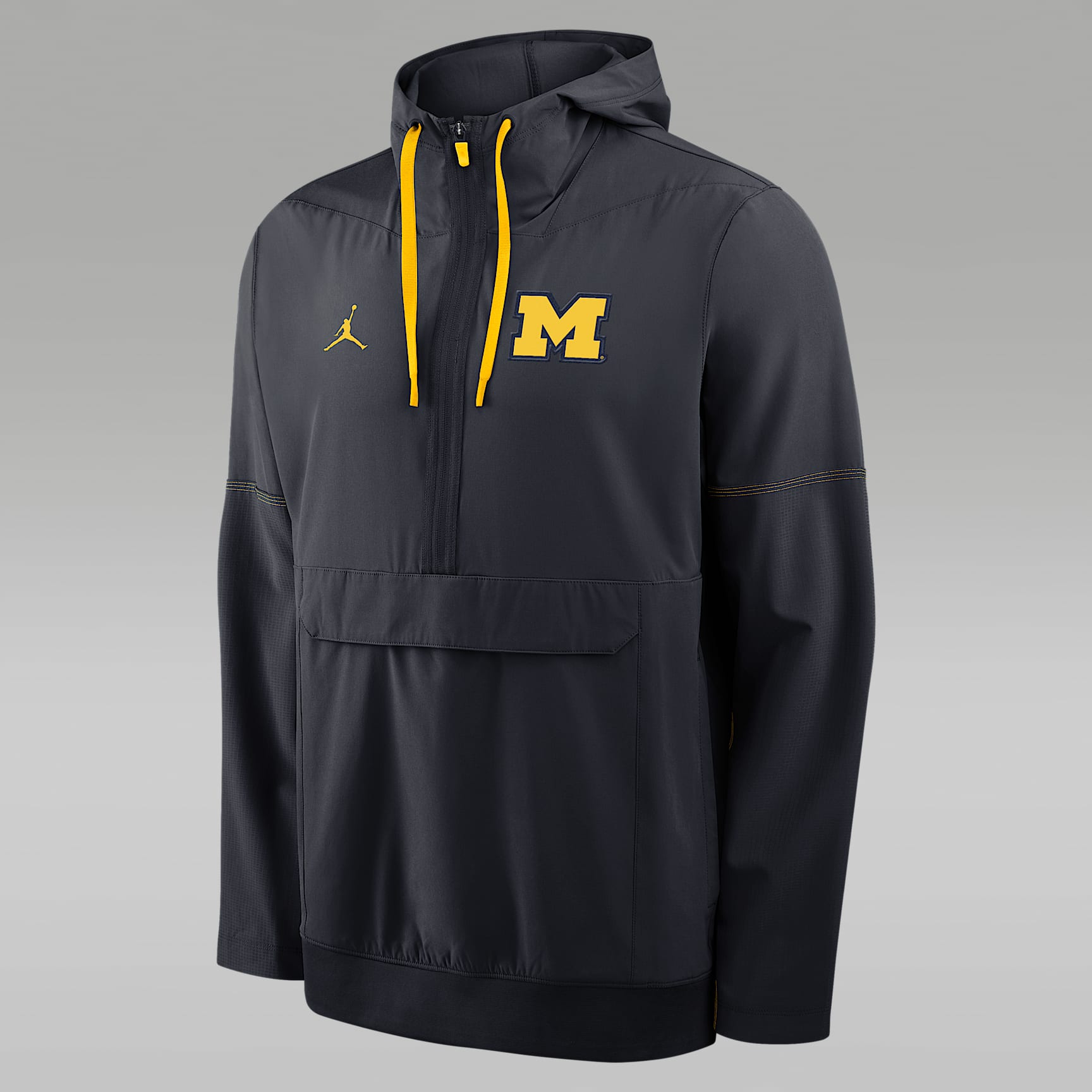 NIKE JORDAN エレファント柄 アノラック ナイロンジャケット Michigan Sideline Anorak Men's Jordan Brand College 1/2-Zip Hooded
